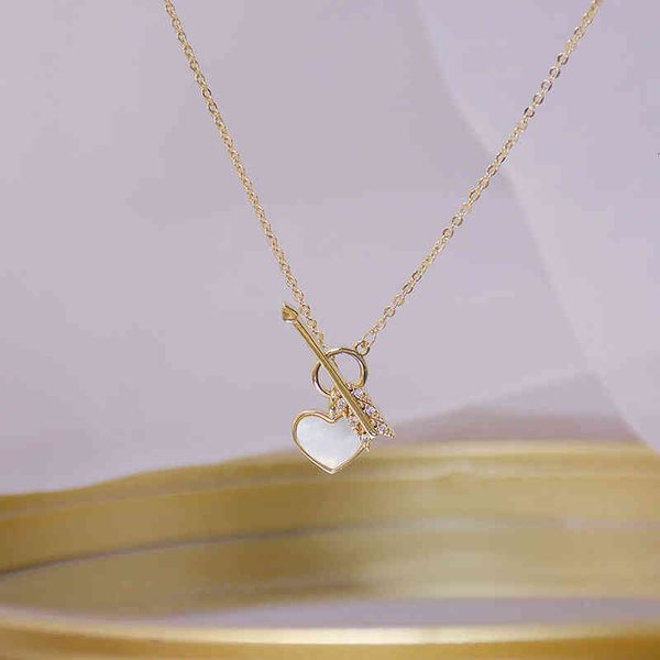 

necklaces pendants cute cupid's arrow of love for women sale shine zircon choker birthday gift wedding jewelry pendant, Silver