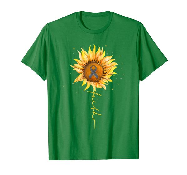 

faith hippie sunflower melanoma awareness gifts t-shirt, White;black