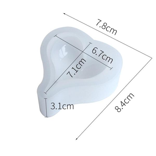 

baking moulds silicone mold heart shape diy jewelry making epoxy resin molds handmade decoration pendant ornaments accessories s/m/l