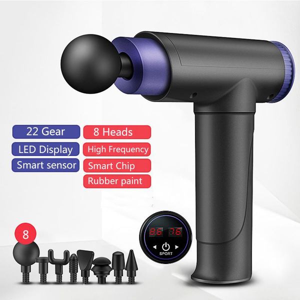 

massage gun lcd touch display vibration fitness equipment noise reduction design electric instrument muscle stimulator