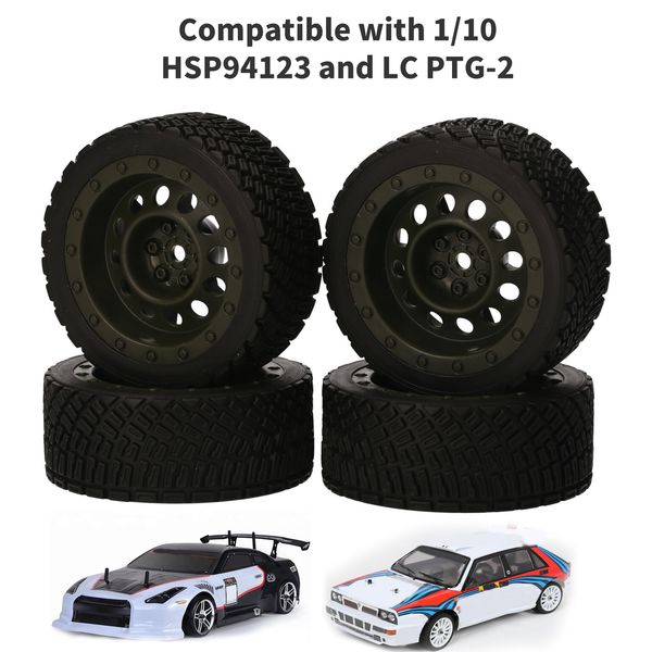 

austar 8006+804 4pcs rc tires 65*25mm rubber tires for 1/10 racing car for hsp94123 lc ptg-2 rc parts