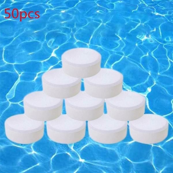 

pool & accessories 25# 1 bottle 50 cleaning effervescent chlorine tablet home use swim tablets sanitizing