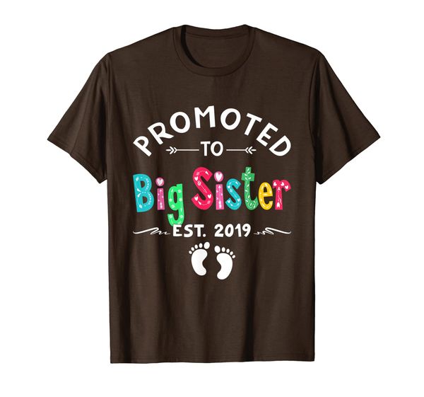 

promoted to big sister est 2019 first new mother's day shirt, White;black