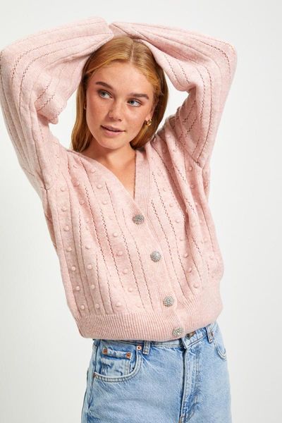 

women's knits & tees trendyol cellular knitwear cardigan twoaw22hi0557, White