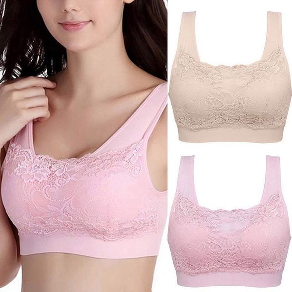 

3pcs/set women seamless bra push up with pads lingerie bh plus size sports bralette comfortable underwear active bras camisoles &, Black;white