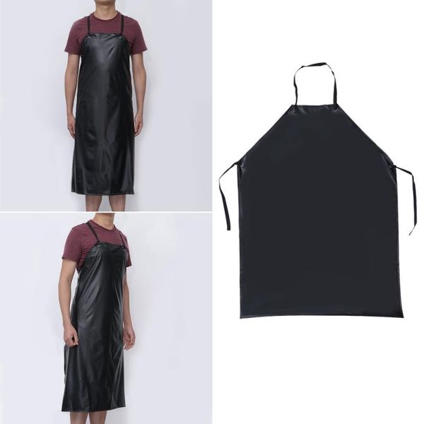 

aprons waterproof heavy duty apron for butchers kitchen (black random style)