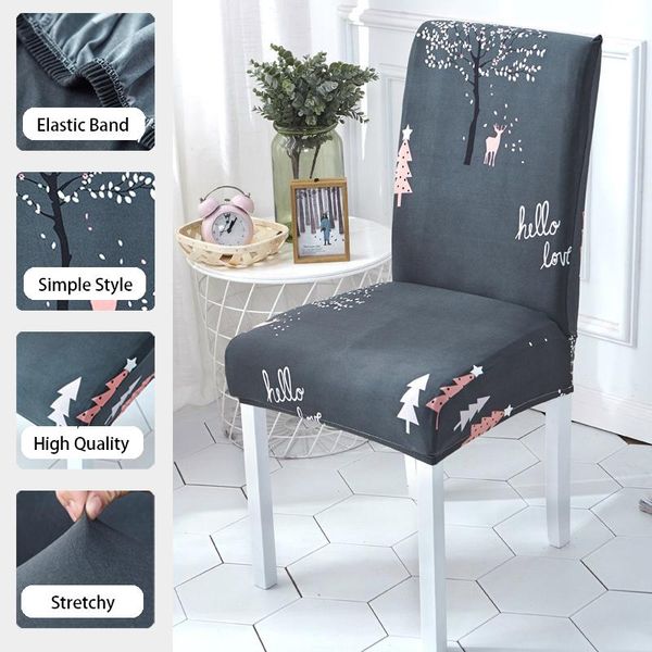 

chair covers nordic style printed cover for kitchen dinning office home spandex fabric elasticity all seasons can be used