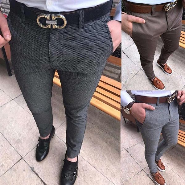 

men's pants smart casual mens suit slim fit business dress office formal fashion man black trousers clothing