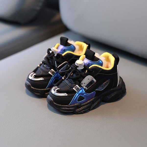 

athletic & outdoor 2021 spring/autumn baby girl boys sport shoes fashion breathable soft bottom kid sneakers 0-3 year infant toddler, Black