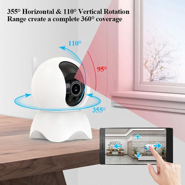 

mini cameras sn05 tuya ip camera hd 360 angle backlight compensation wifi webcam video baby 1 megapixel 1/4" cmos security monitor