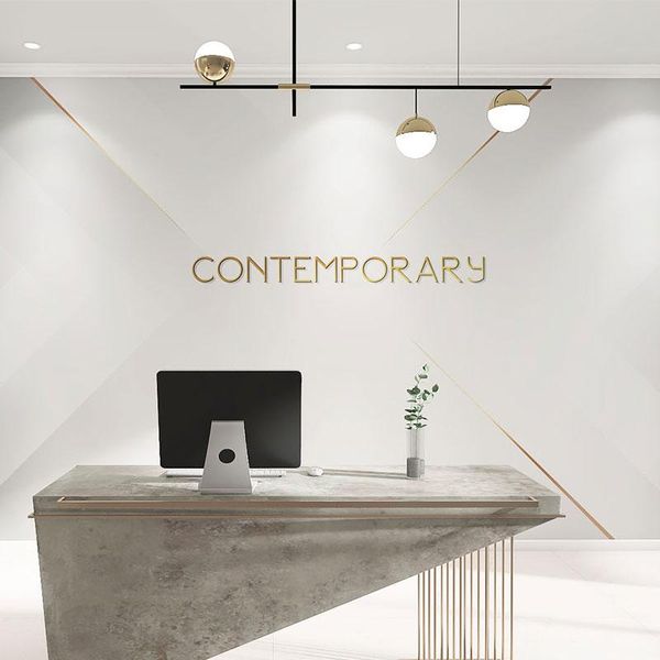 

wallpapers beauty salon front office background wall mural logo custom simple modern gray gradient self adhesive wallpaper