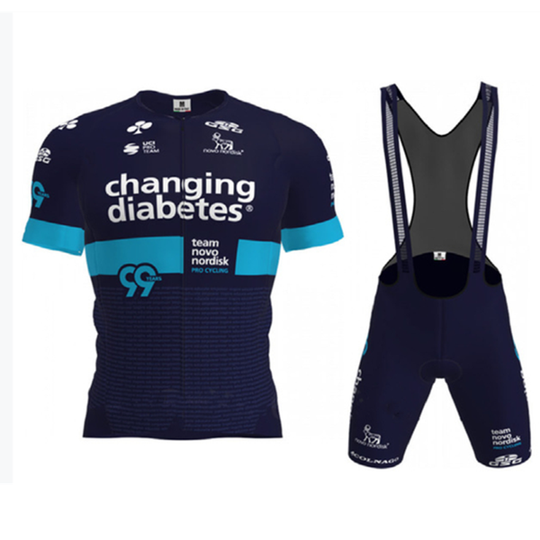 

racing sets 2021 team novo nordisk summer cycling jersey suit bike clothing men outdoor gel bib short sleeve sportswear maillot hombre, Black;blue