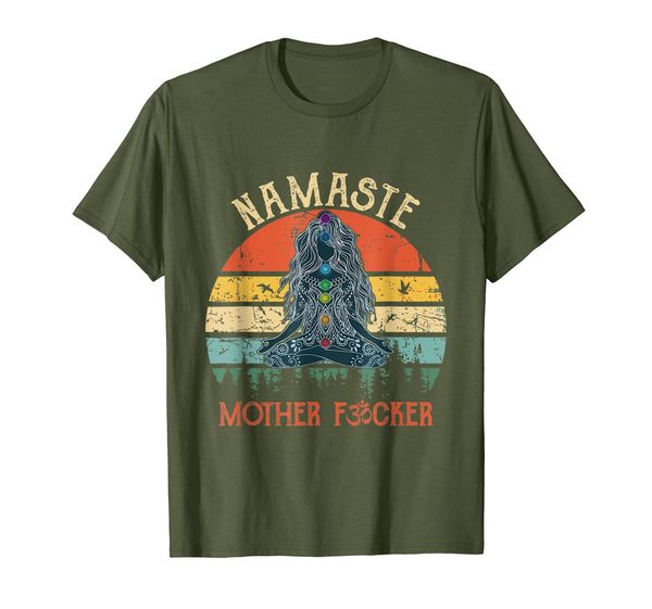 

namaste motherfucker funny swearing humor t-shirt, White;black