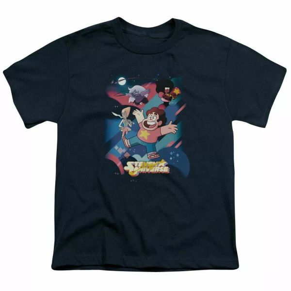 

steven universe group skids youth t shirt licensed cartoon tee navy, White;black