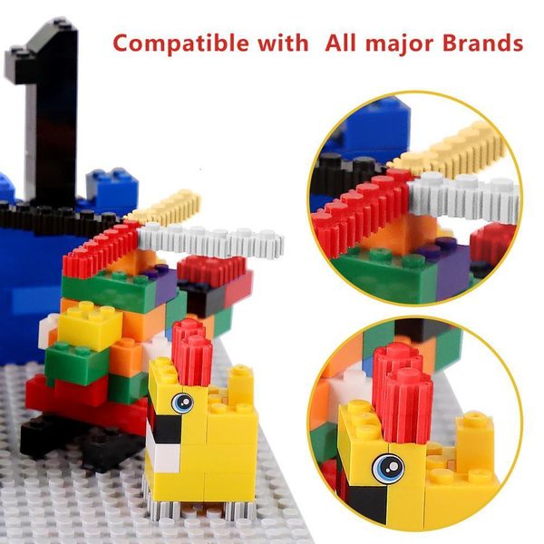 

burgkidz 1700 pcs kids classic building blocks weapon figure city brick creative toys for children construction block base plateq1221