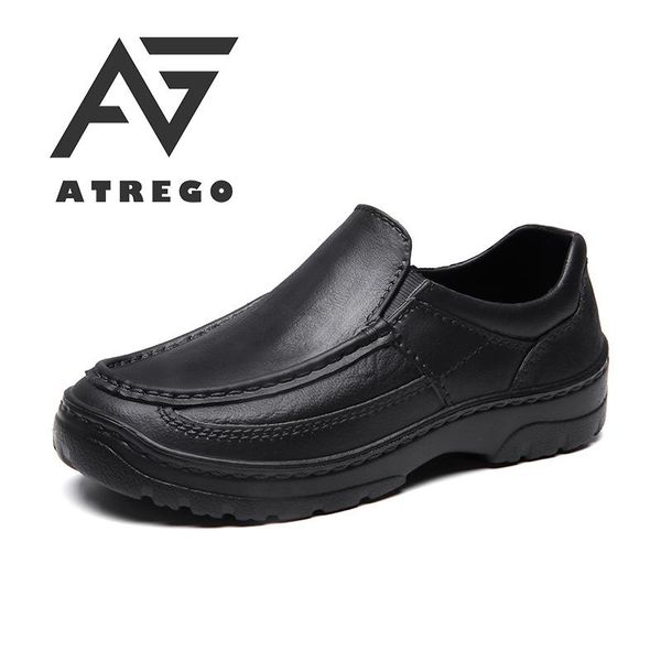 

boots atrego men chef casual business shoes waterproof eva comfortable lightweight anti-slip work industry kitchen, Black
