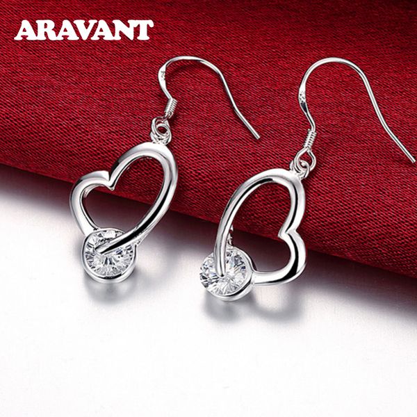 

silver sweet heart earrings women statement wedding jewelry, Golden
