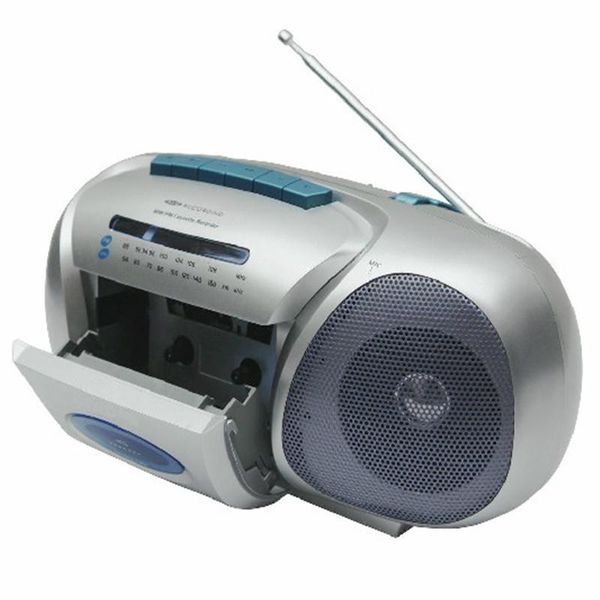 

radio portable fm/mw 2 band sound broadcast semiconductor tape music player recorder headset interface radios output speaker