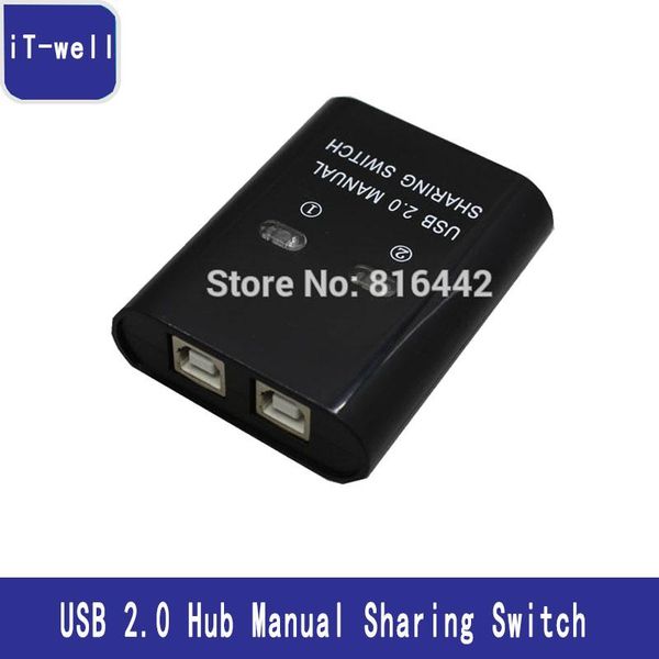 

hubs it-well usb 2.0 hub 2 port/4 port manual sharing switch adapter box per scanner stampante 2/4 computers share a printer
