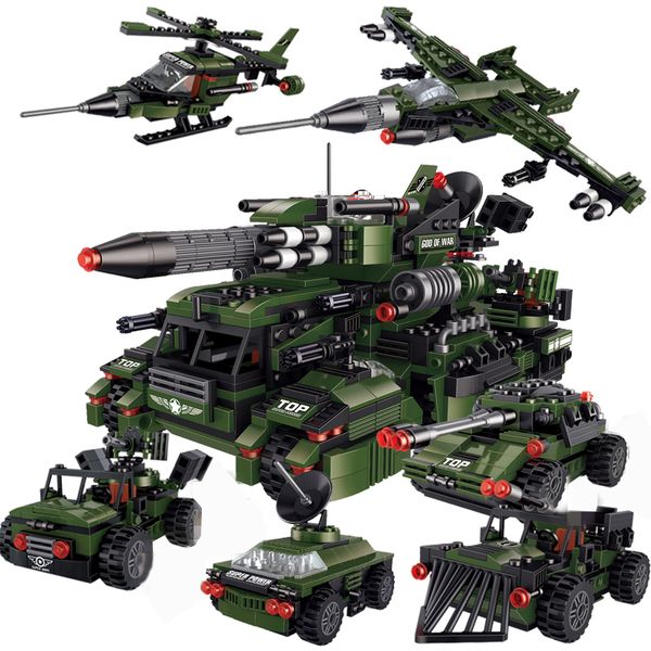 

Military assembling building block toys childrens assembling tanks compatible building block toys