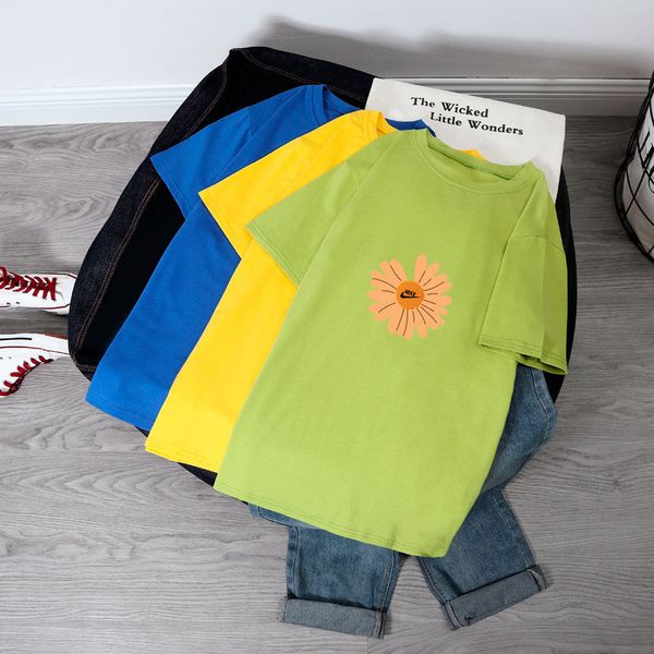 

t shirt chao brand women's short sleeve loose top, White