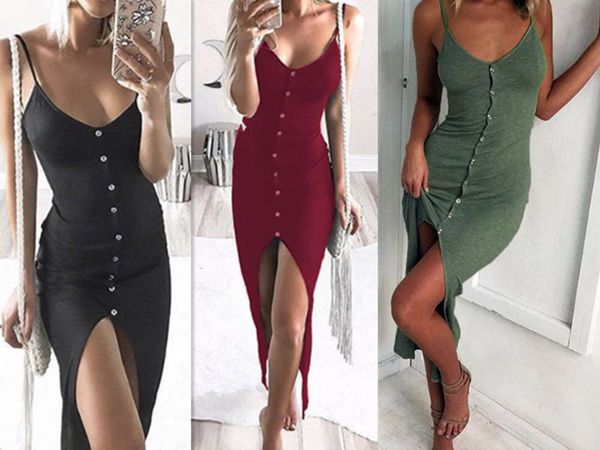 

casual dresses dress women clothes suspender button front 2y42, Black;gray