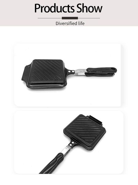 

pans sandwich mold waffle easy clean kitchen tool bread barbecue plate machine pancake baking oven grill frying