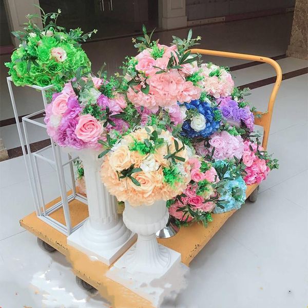 

wedding simulation road lead flower roman column stand t stage decoration festival party background layout decorative flowers & wreaths
