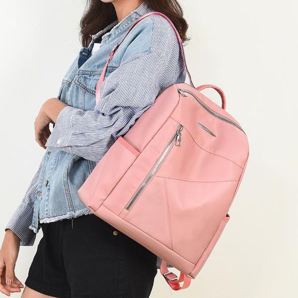 

backpack lapwomen anti thief waterproof school bags for girls multicolor solid color oxford multifunctional #g2