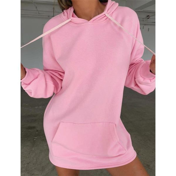 

women's hoodies & sweatshirts solid autumn fashion purely-coloured pocket long-sleeved and sweatershirt oversize patchwork #45 389g, Black