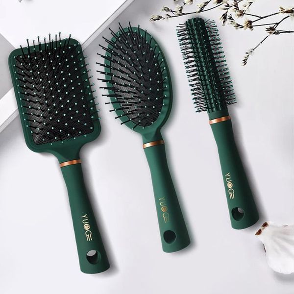 

fashion detangling hair brush scalp massage comb for curly detangler hairbrush women men salon brushes1, Silver