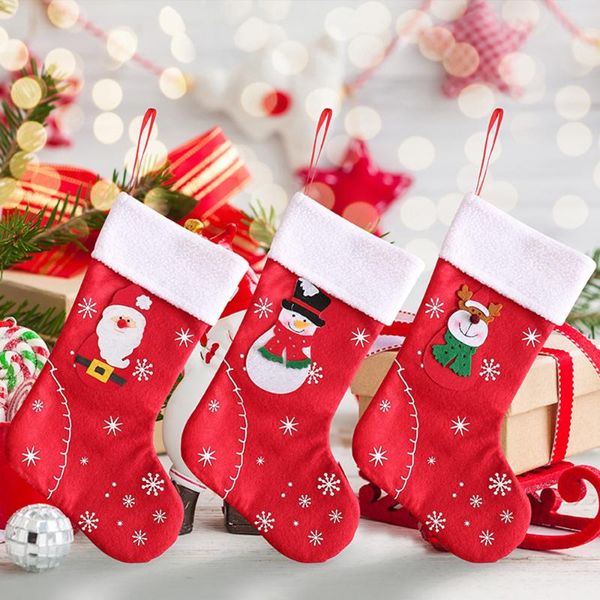 

christmas decorations stocking gift bag santa claus snowman elk decoration packing