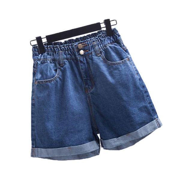 

women's shorts women korean version denim 2021 spring summer large size thin section wide leg high waist jeans a word, White;black