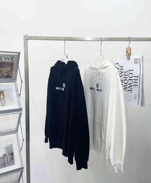 

2021 new double mosaic letter hoodie for men and women y081401, Black