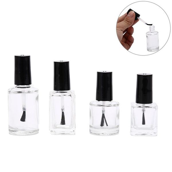 

storage bottles & jars 10ml 15ml empty cosmetic containers nail glass with brush transparent polish bottle a lid