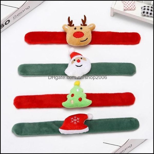 Event Festliche Lieferungen Zuhause GartenWeihnachten Clap Circle Spielzeug Kinderbevorzugungsgeschenke Weihnachtsmann Weihnachten Geburtstag Party Dekor Thema Armband Hw