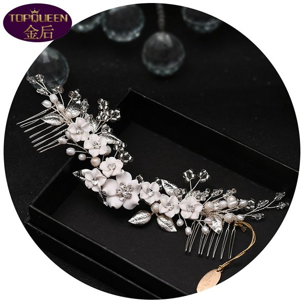 Pente lateral de cabelo de cabeça dupla cristal nupcial headwear coroa strass com jóias de casamento acessórios para o cabelo diamante coroas de noiva he228q