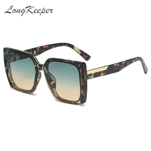 

sunglasses oversized square women's female green floral big gradient sun glasses metal decorate party, White;black