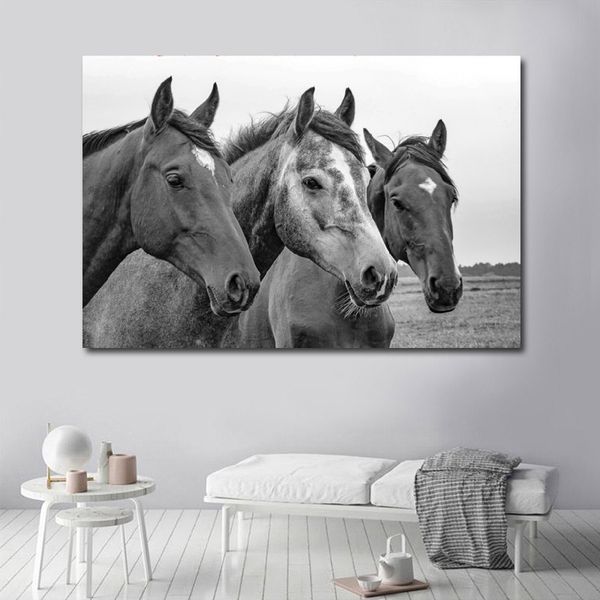 Animal Poster Canvas Pintura Running Horse Picture Wall Art HD Impressão para sala de estar Decoração do quarto Cuadros sem moldura