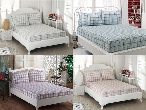 

sheets & sets land of dowry double personality plaid bed sheet set