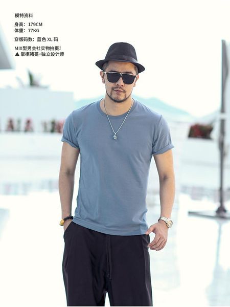 

men's t-shirts summer basic pure cotton color round neck short sleeve t-shirt solid slim half t5095, White;black