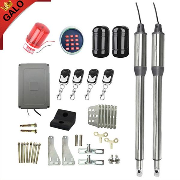 

take beam sensor & wireless keyboard + flash light combination set with automatic dual swing gate opener motor fingerprint access control