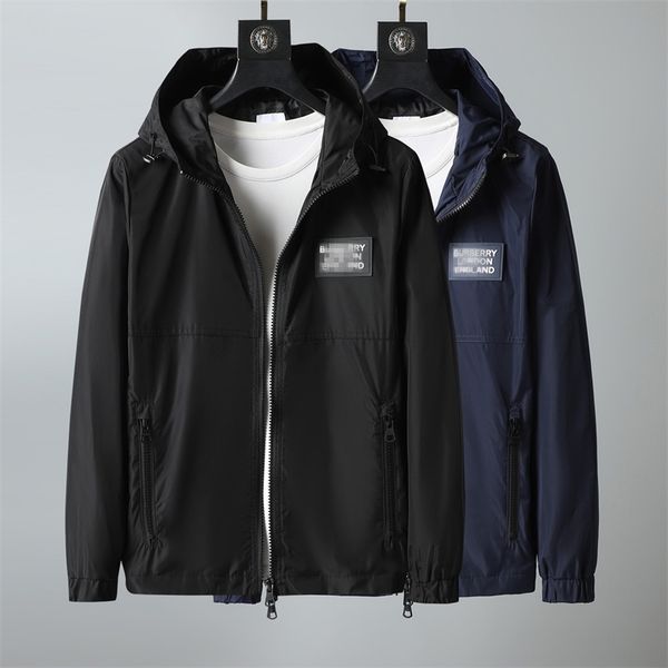 

men's windbreaker coat 2021 spring hooded thin men's jacket, Black;brown