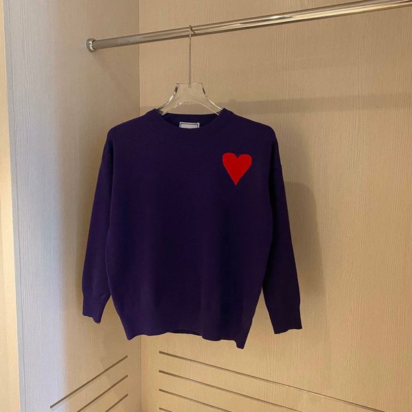 

design clothing classic love a jacquard red heart sweater round neck long sleeve pullover knitted autumn tower qingdao, White;black
