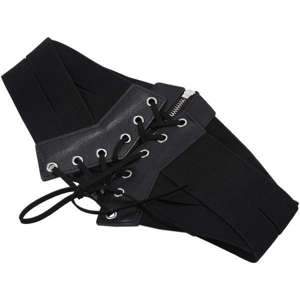 

belts women's fashion elastic stretch wide band corset waist belt, Black;brown