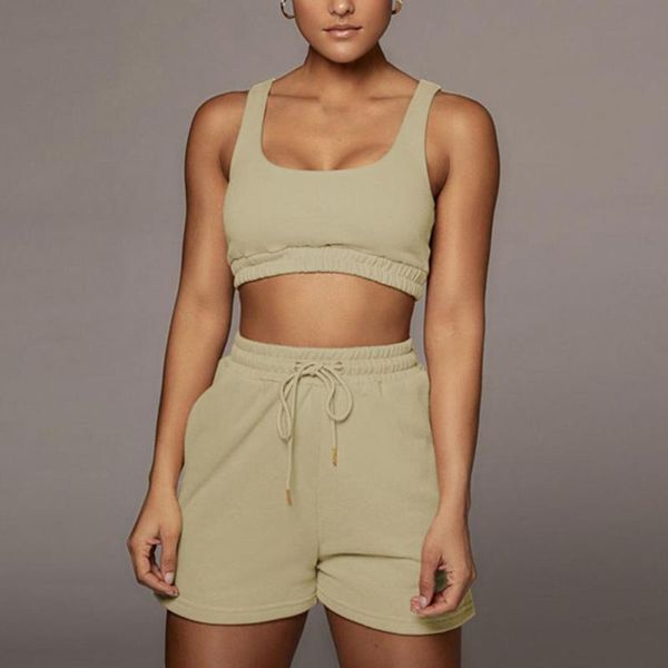 

women's tracksuits sportswear tracksuit bra shorts 2 piece set fitness workout running sports vest gym clothing suits, Gray