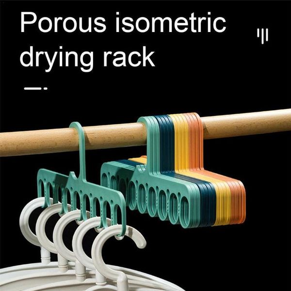 

hangers & racks 10pcs magic porous fold clothes for dryer rack multifunctional plastic drying hanger storage spin hange