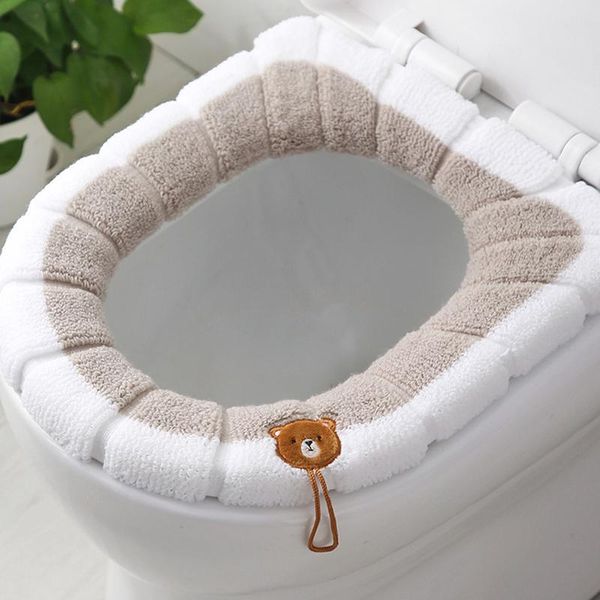 

toilet seat covers universal cover soft ring pad home cushion winter warm thicken lid flip case bathroom accessories