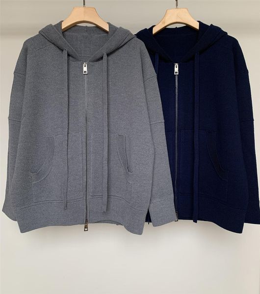 

sweaters hooded zipper cardigans women 100% wool back letter skull loose knit sweater jumpers, White;black