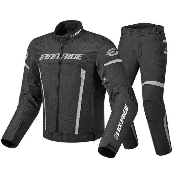 

racing jackets herobiker men motorcycle jacket waterproof riding suit motocross jacket+ pants moto clothing set with eva protection, Black;red
